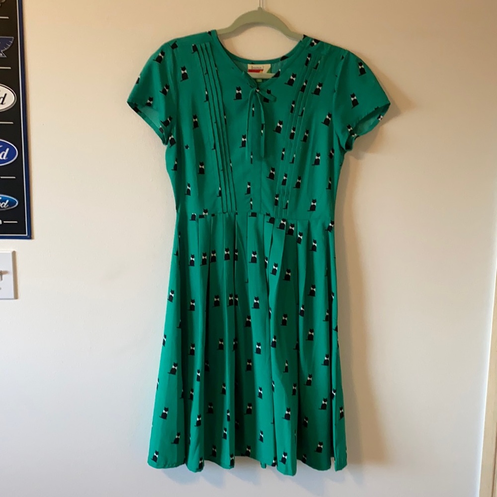 ModCloth Green Cats dress